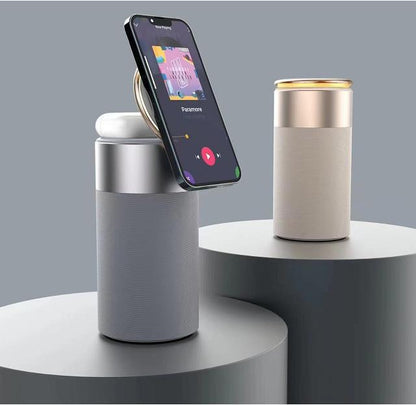 3 in 1 Bedside Speaker Lamp With Wireless Charging